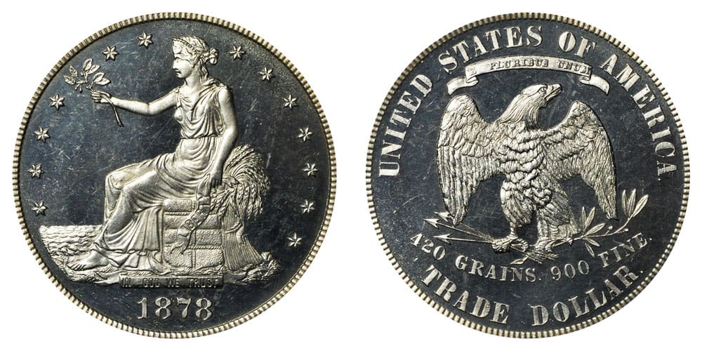 1878 (P) Proof Silver Trade Dollar Value