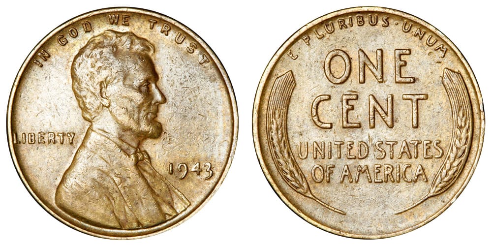 1943 (P) No Mint Mark BronzeCopper Penny Value