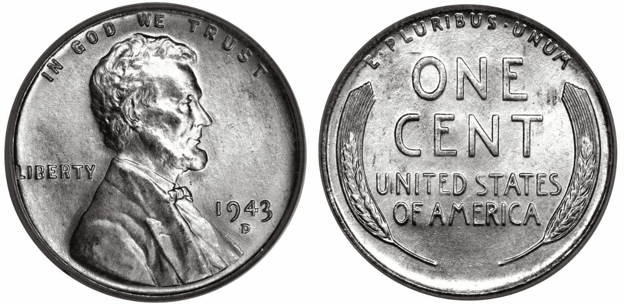 1943 Steel Penny Value Error Lists + Variety Mint Marks