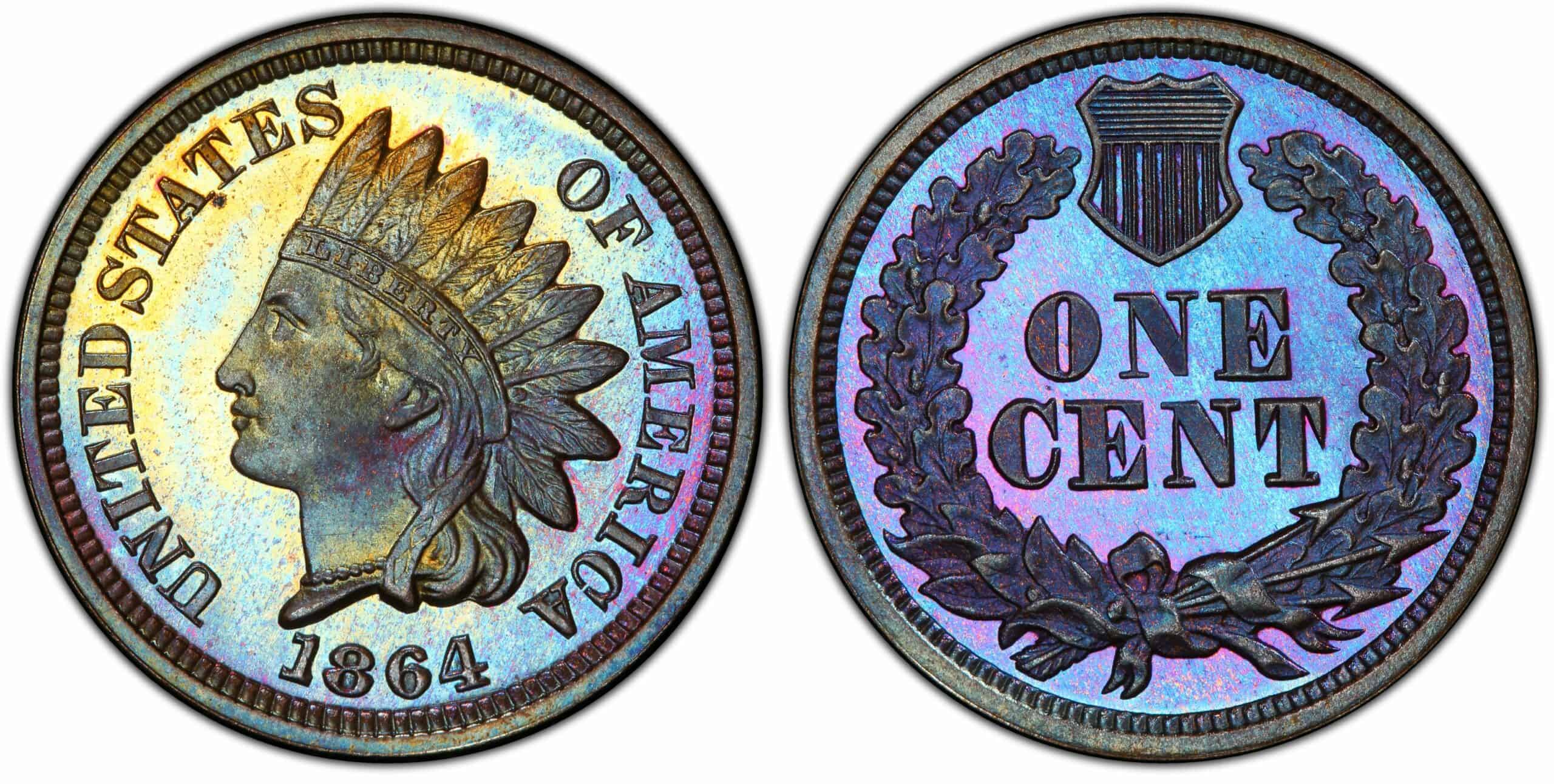 1864-P No Mintmark Bronze Proof Indian Head Penny