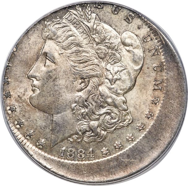 1884 Silver Dollar off-center error