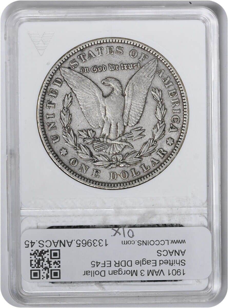 1901 P Silver Dollar VAM 3 Error