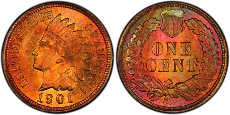 1901 Red-Brown Indian Head Penny Value