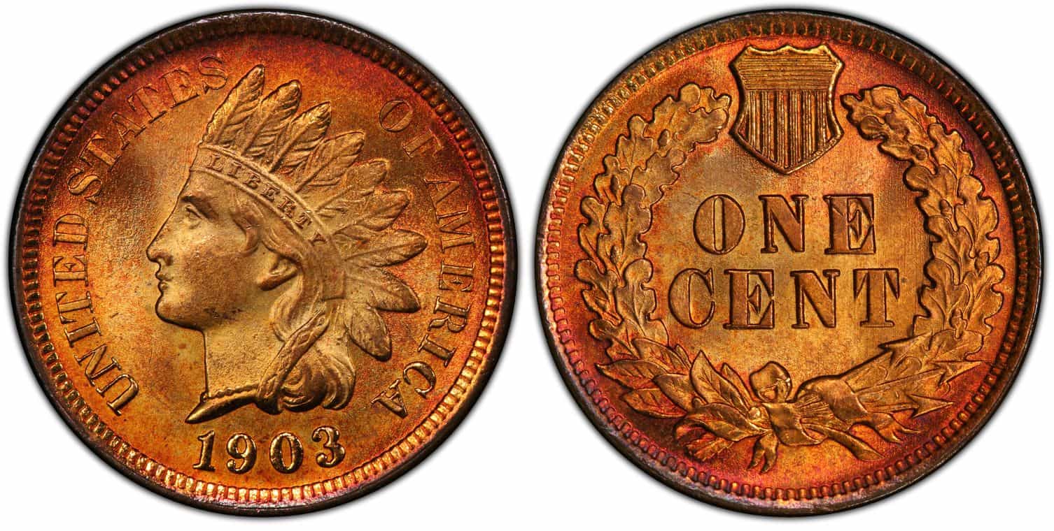 1903 (P) Red and Brown Indian Head Penny