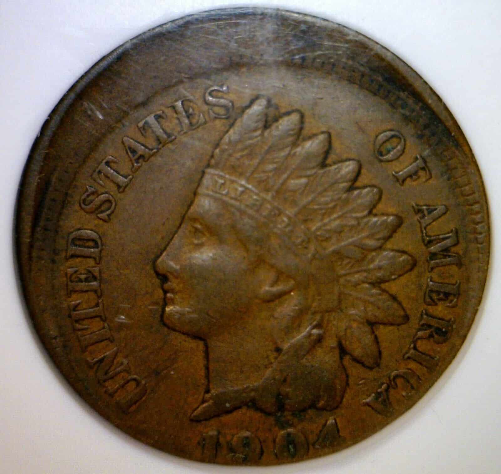 1904 Indian Head Penny Off-Center Error
