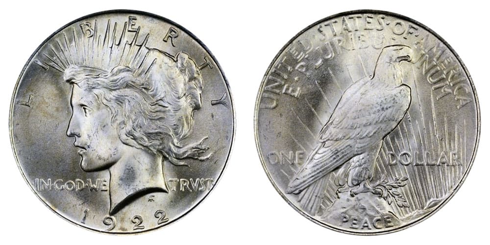 1922 No Mint Mark Silver Dollar