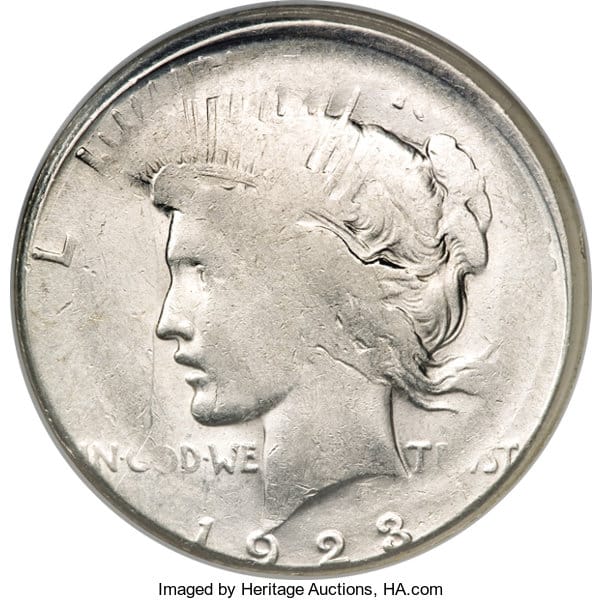 1923 Silver Dollar Die Adjustment Strike (P and S)
