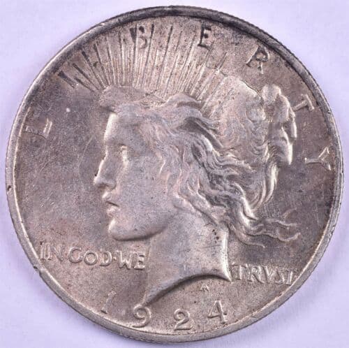 1924 Silver Dollar Broken Die Error