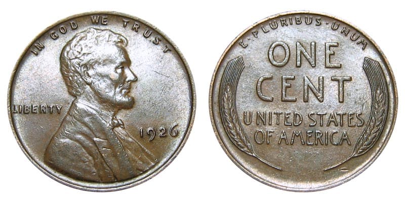 1926 No Mint Mark (Philadelphia) Wheat Penny Value