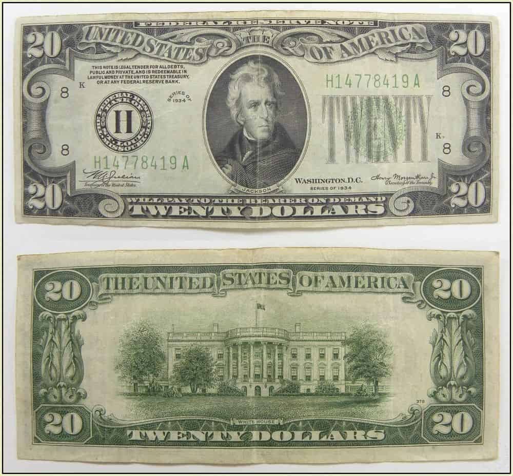 1934 $20 Dollar Bill