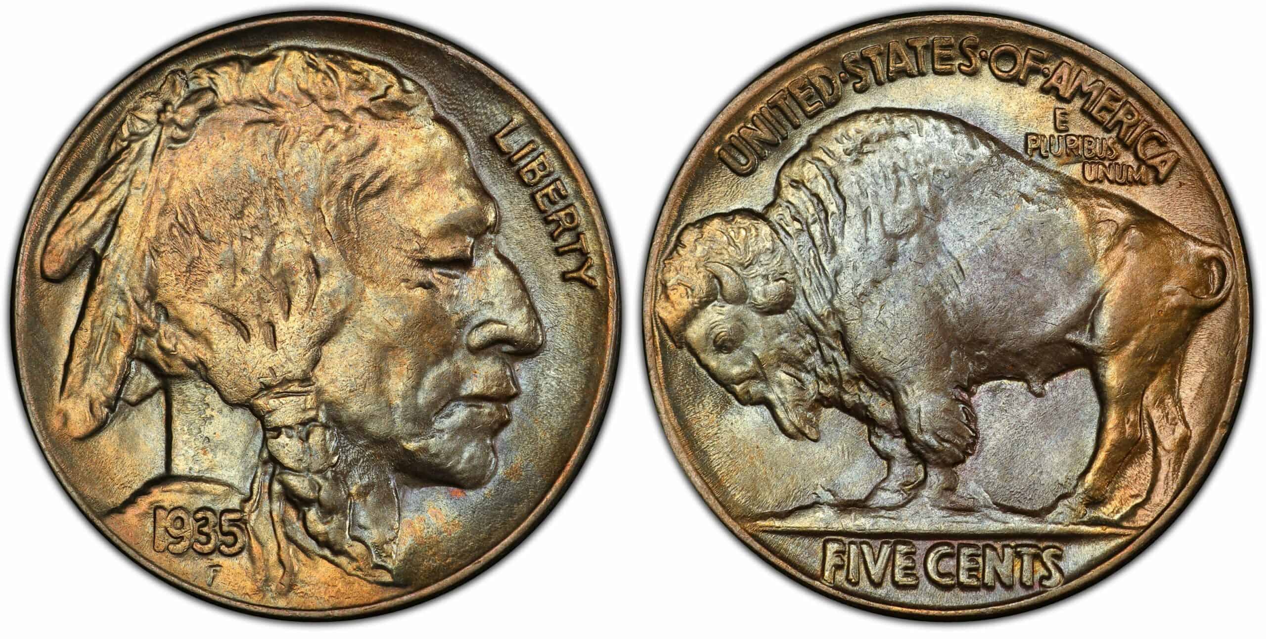 1935 No Mint Double Die Reverse Error Buffalo Nickel Value