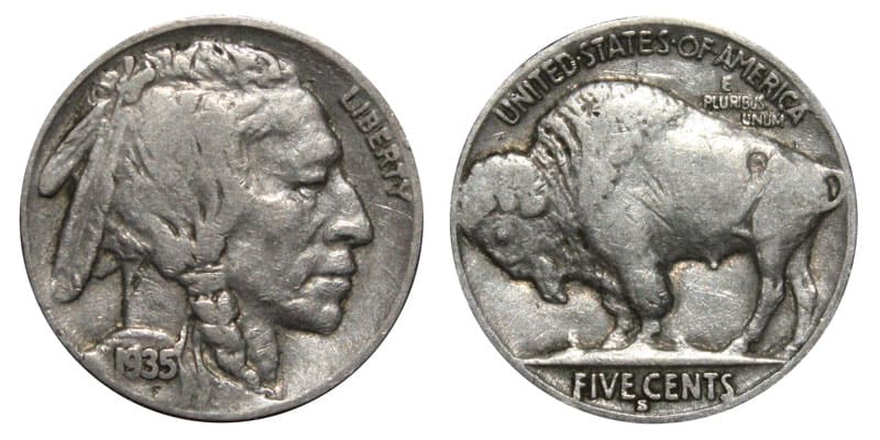 1935 S Buffalo Nickel Value