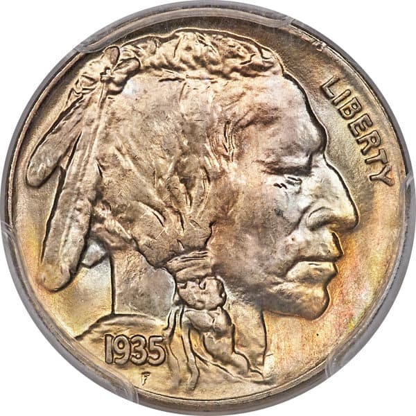 1935 buffalo nickel re-punched error