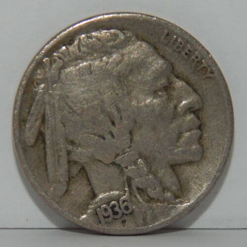 1936 Buffalo Nickel Repunched Mint Mark Error