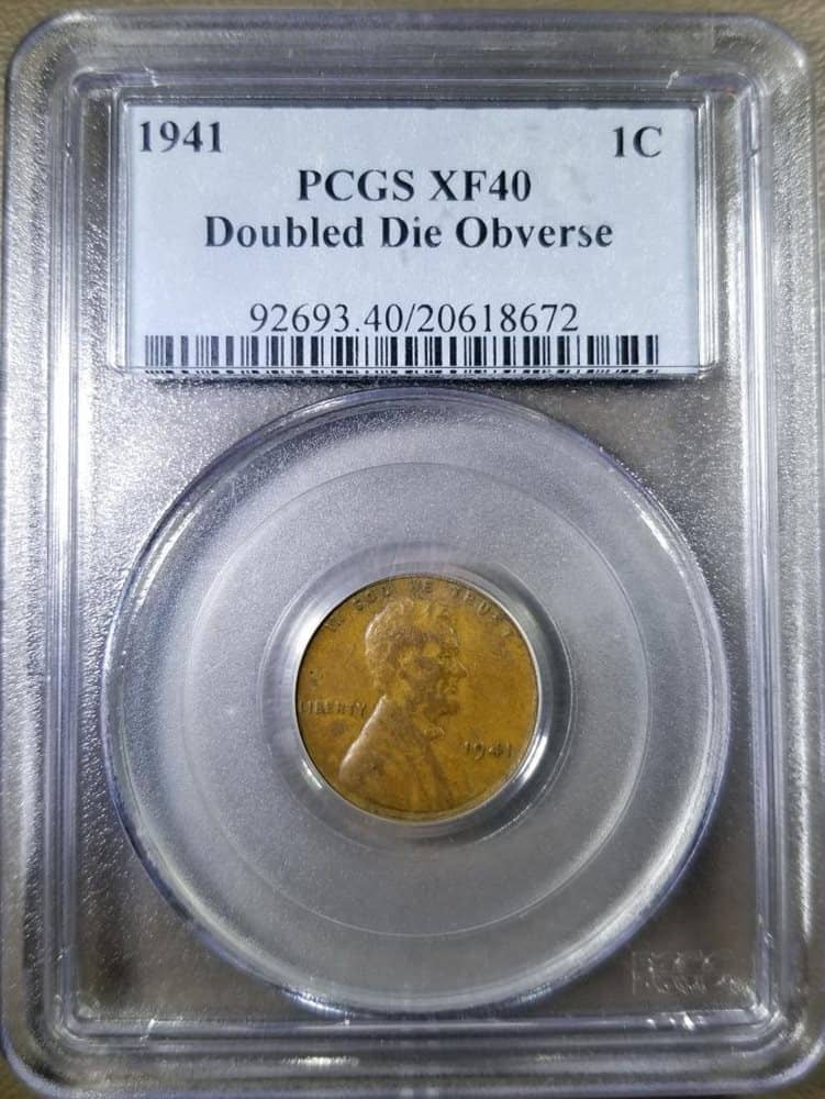 1941 Wheat Penny Double Die