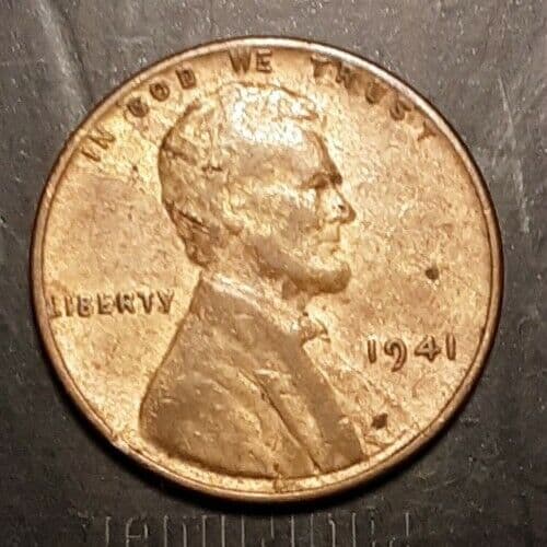 1941 Wheat Penny Struck on an Experimental Planchet