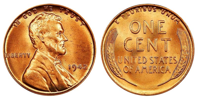 1942 No Mint Mark Wheat Penny Value