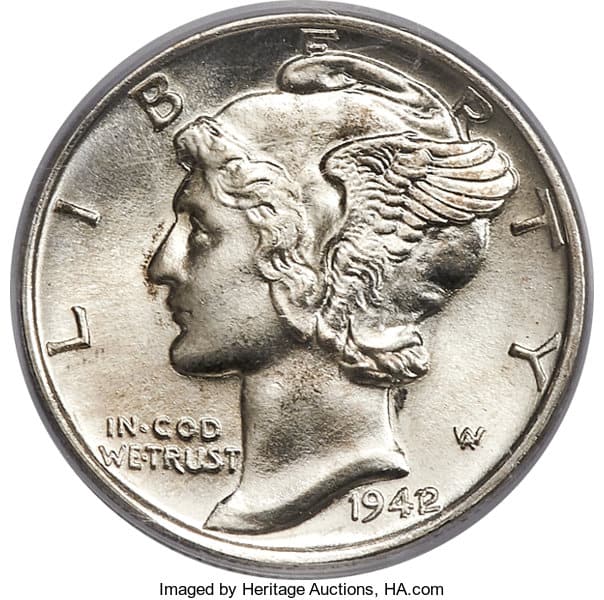 1942/1 No Mint Dime Error Value