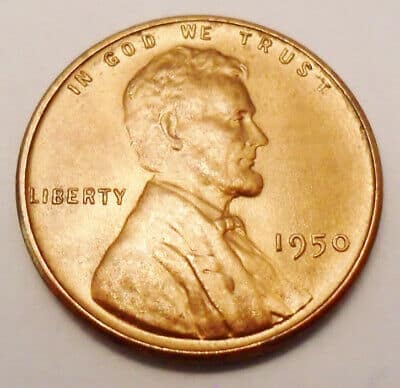 1950 penny Obverse