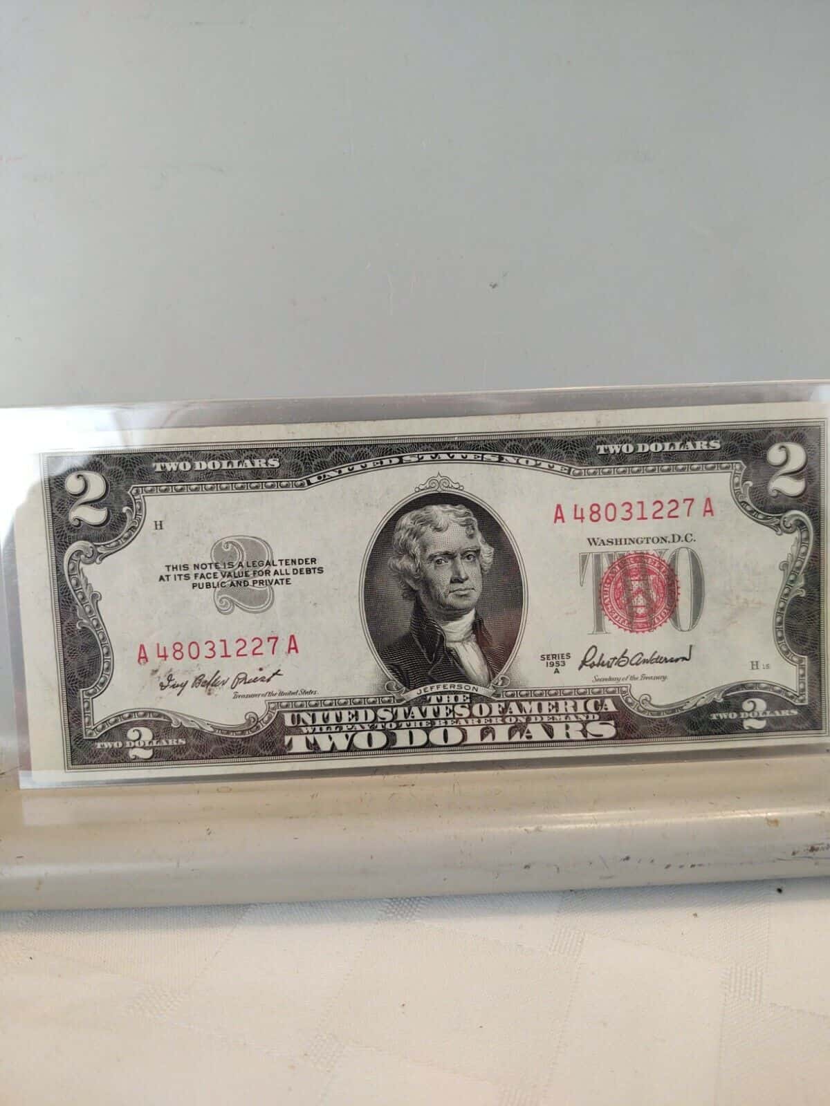 1953 $2 Dollar Bill Cutting Error