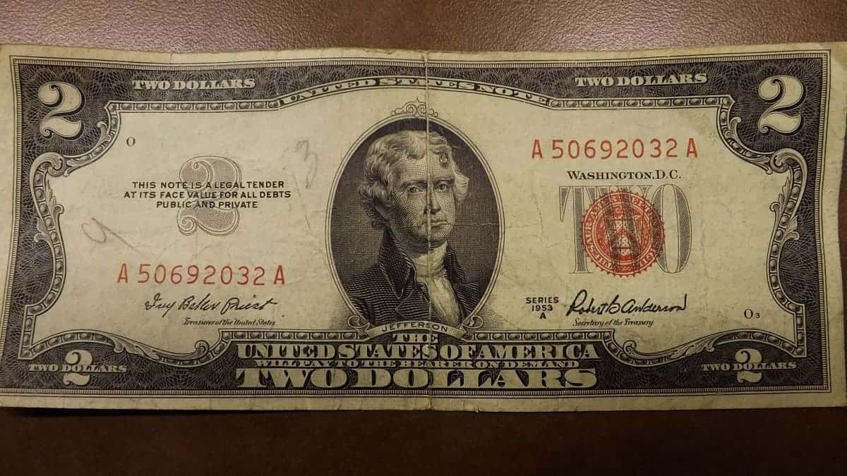 1953 $2 Dollar Bill