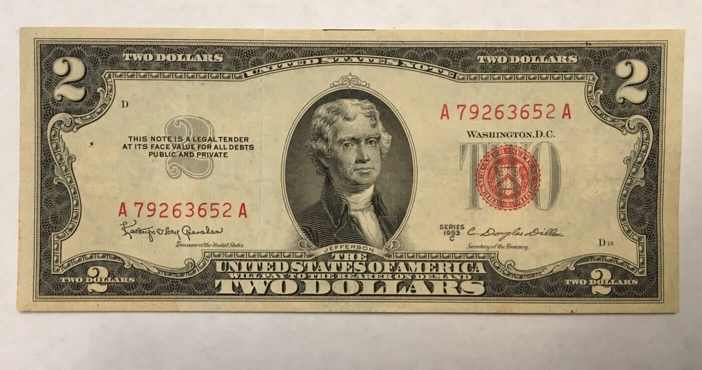 1953 C $2 Dollar Bill