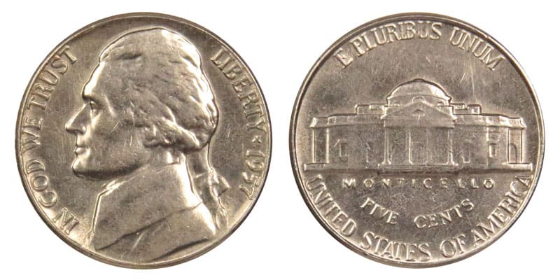 1957 No Mint mark Nickel Value