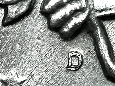 1964 Kennedy Half Dollar Repunched Mint Mark Error