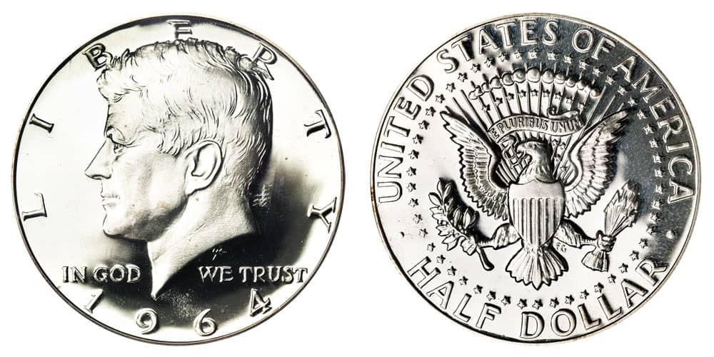 1964 Kennedy Half Dollar Value for No Mint Mark (P)