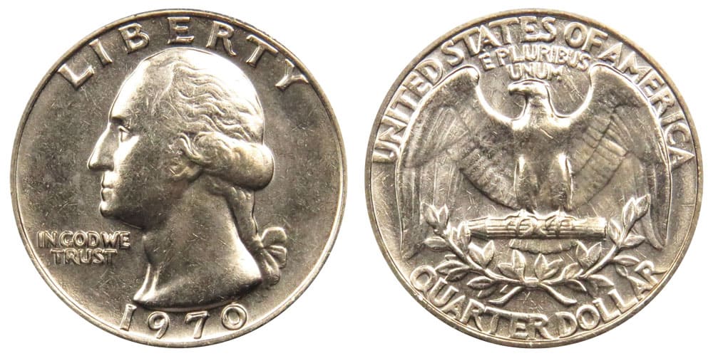 1970 No Mint Mark Washington Quarter