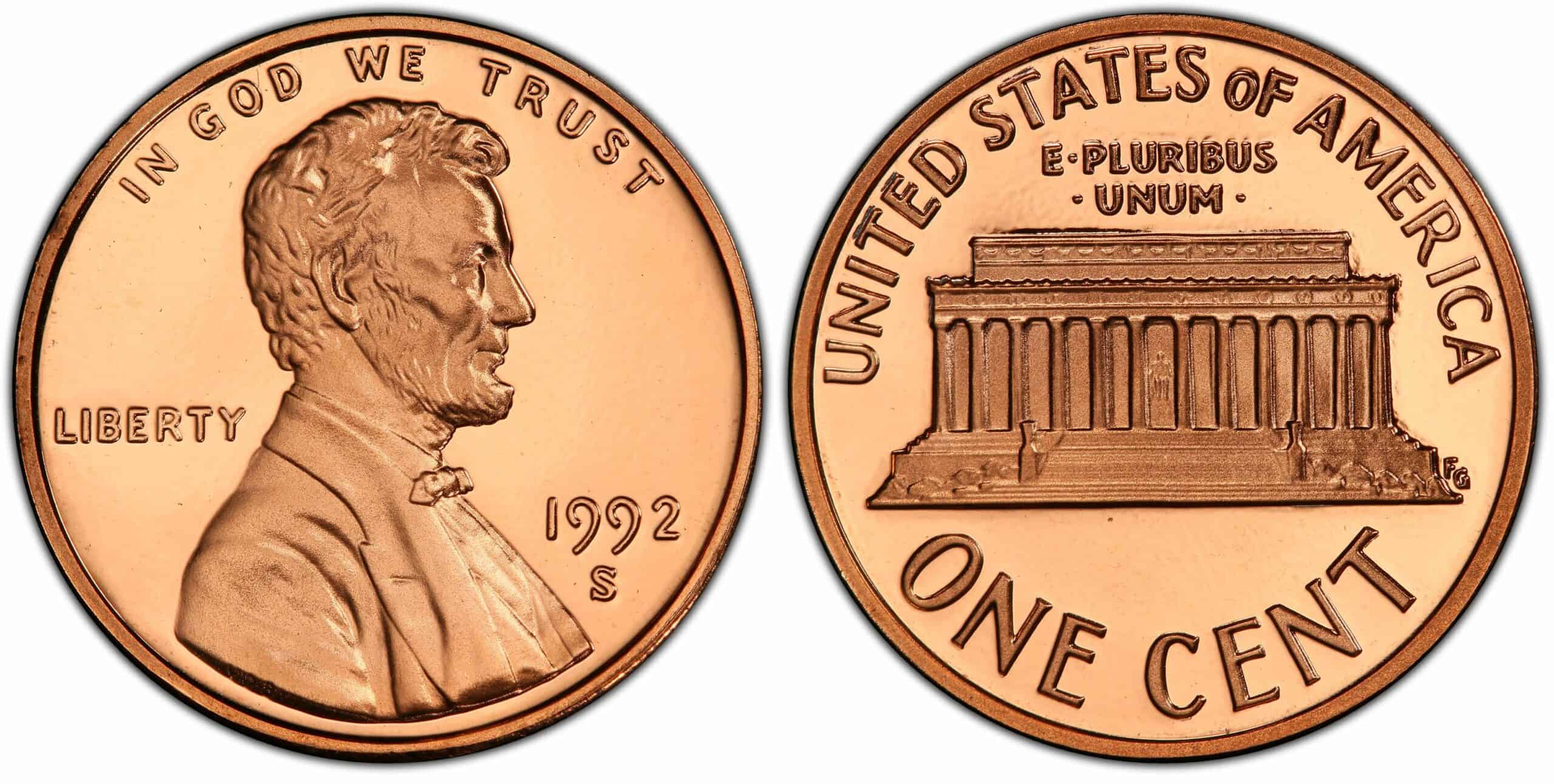 1992 – S (Proof) Lincoln Penny Value