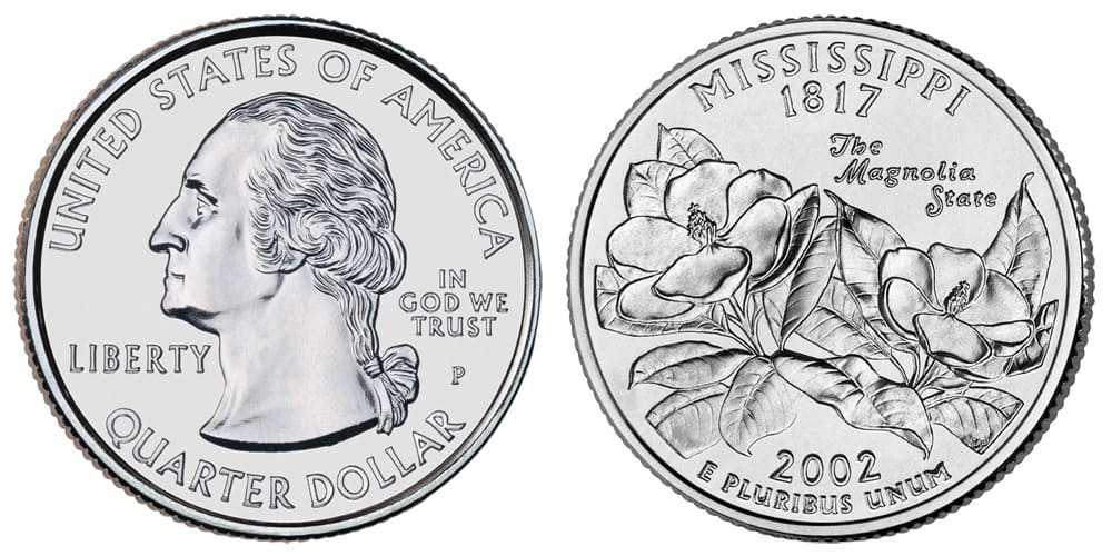 2002 P Quarter Mississippi Value