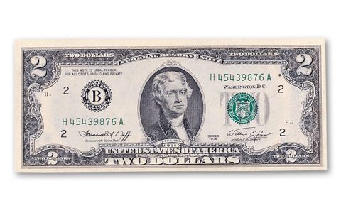 The Obverse of the 1976 $2 Bill