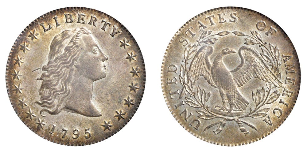 1795 Flowing Hair Silver Dollar 3 Leaves Value