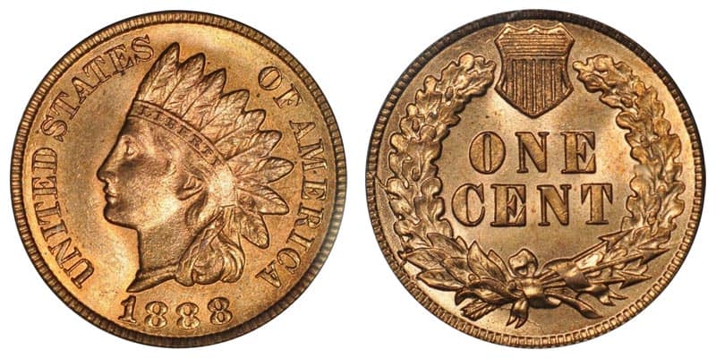 1888 Indian Head Penny No Mint Mark Value