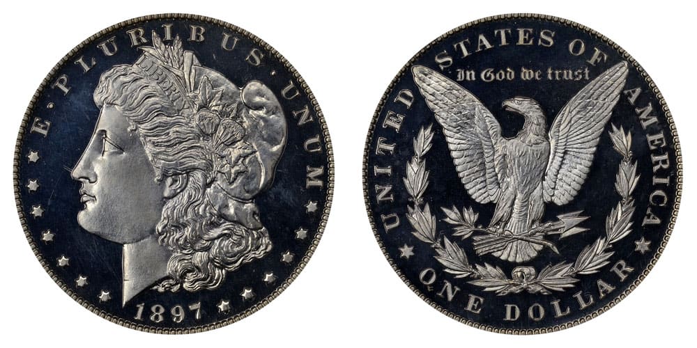 1897 No Mint Mark Silver Dollar