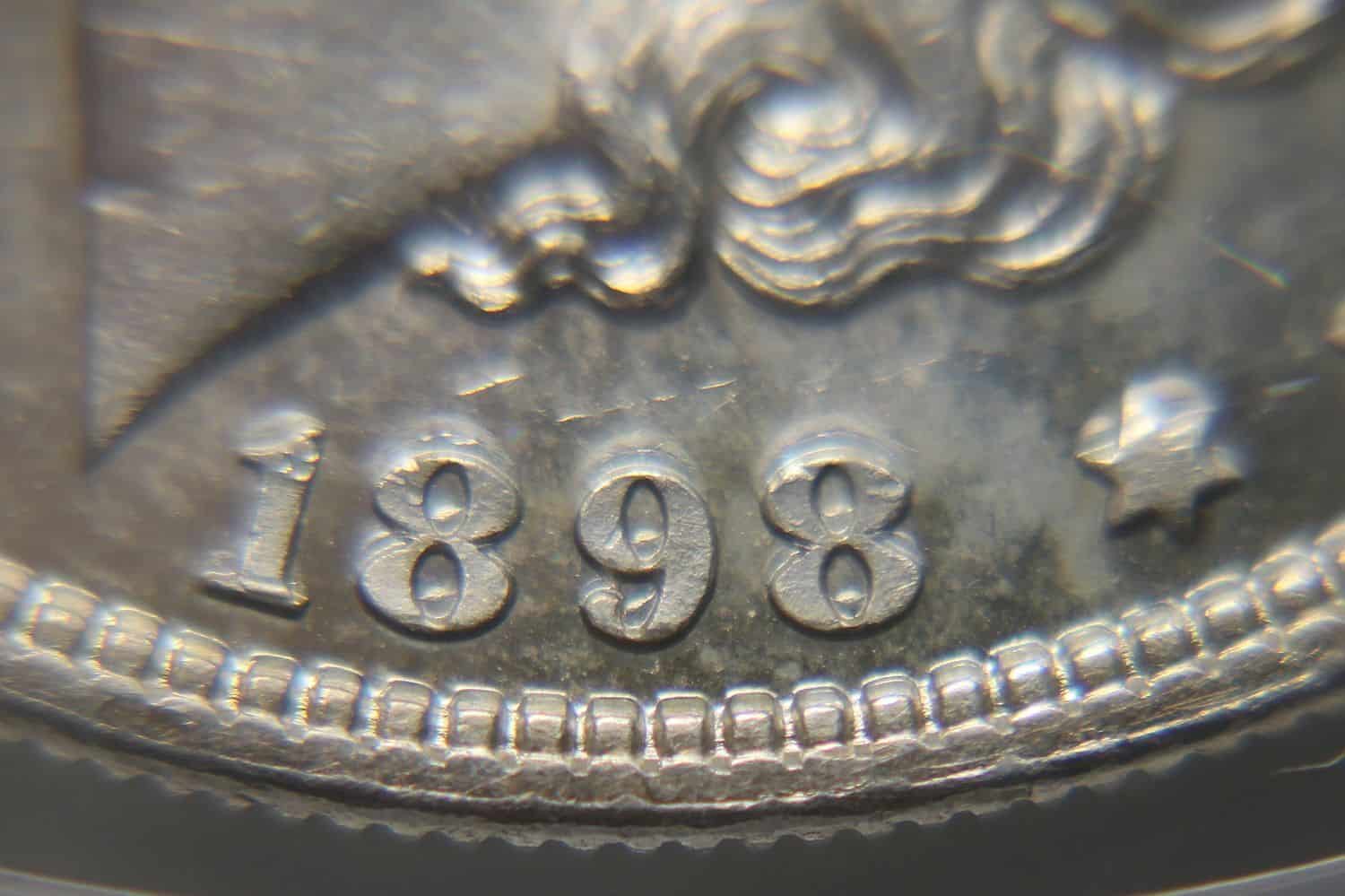 1898 Silver Dollar Double Strike Error