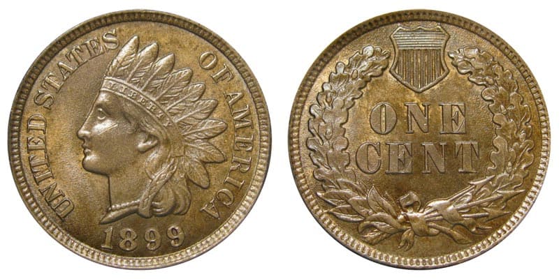 1899 No Mint Mark Indian Head Penny Value