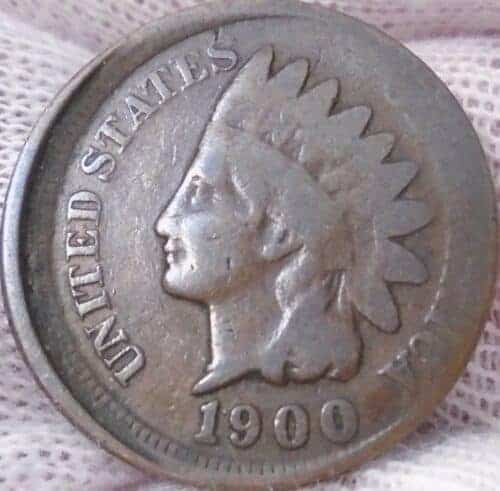 1900 Indian Head Penny Off-Center Error