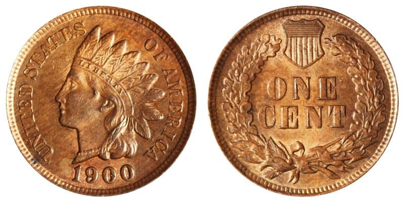 1900 No Mint Mark Indian Head Penny Value