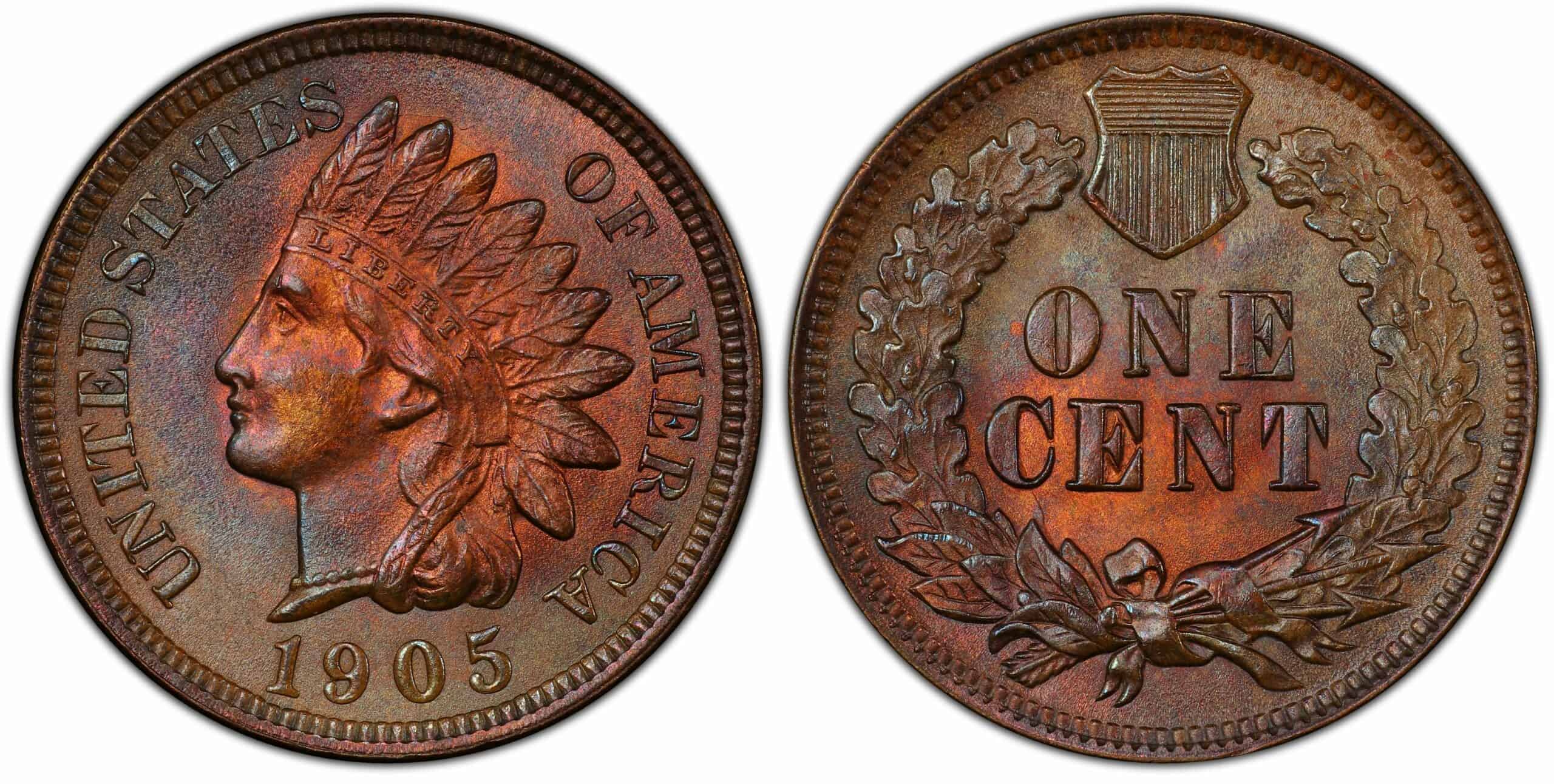 1905 No Mint Mark Indian Head Penny Value