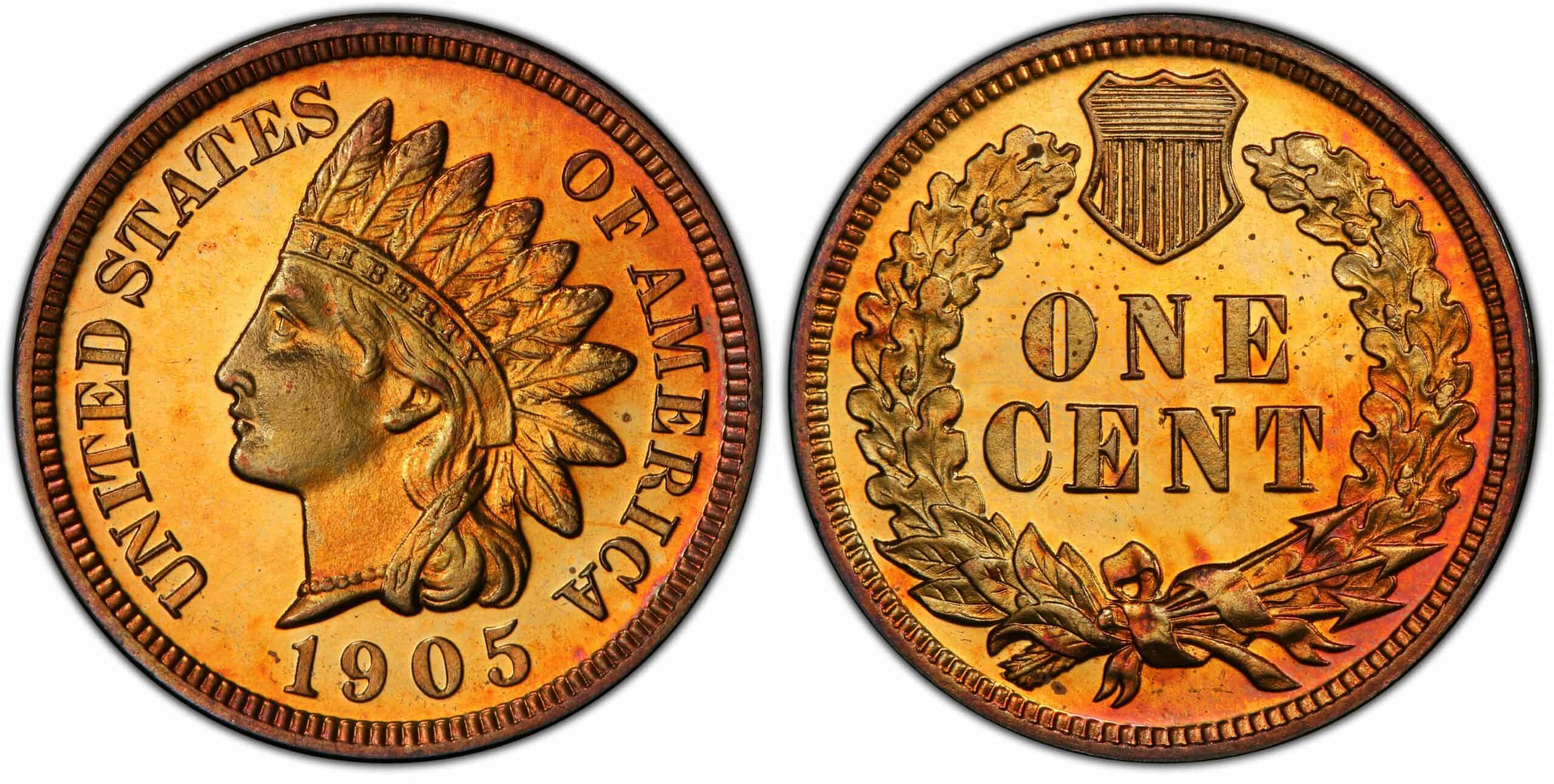 1905 No Mint Mark Proof Indian Head Penny Value