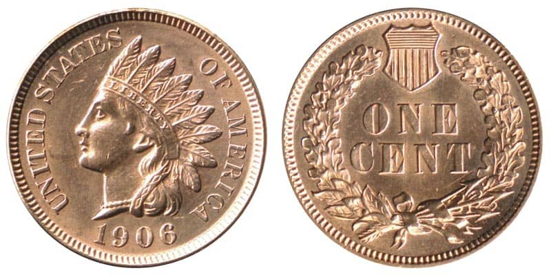 1906 No Mint Mark Indian Head Penny Value