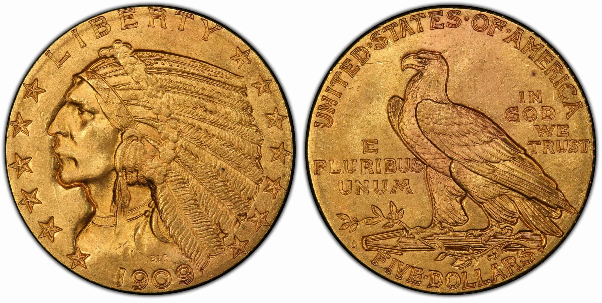 1909-O Indian Head Half Eagle