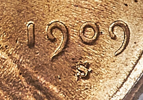 1909 S Over S Mint Mark Wheat Penny