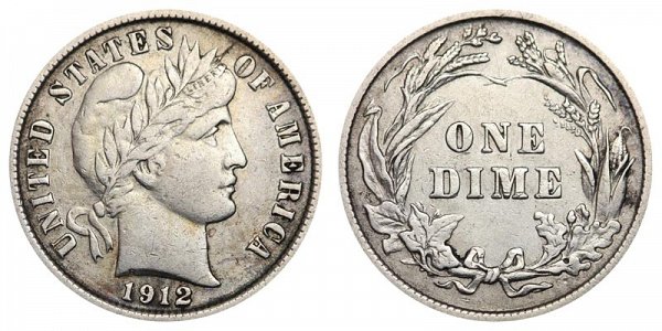 1912 No Mint Mark Dime Value