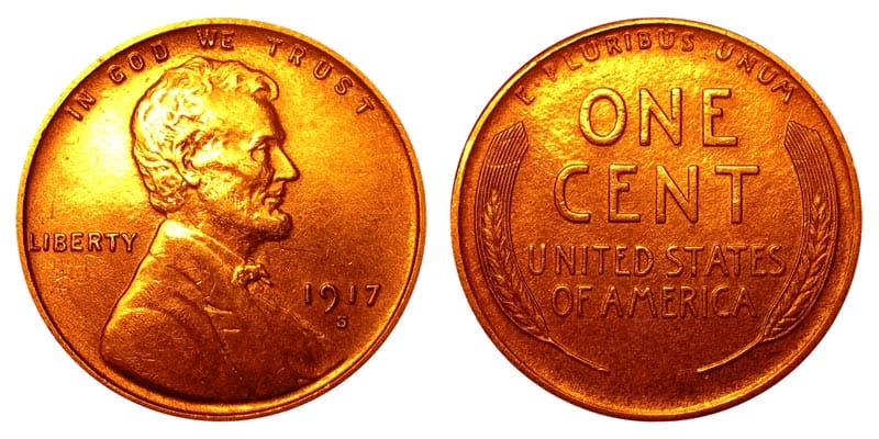 1917 S Wheat Penny Value