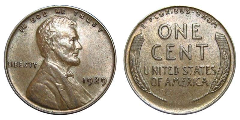 1929 No Mint Mark Wheat Penny Value