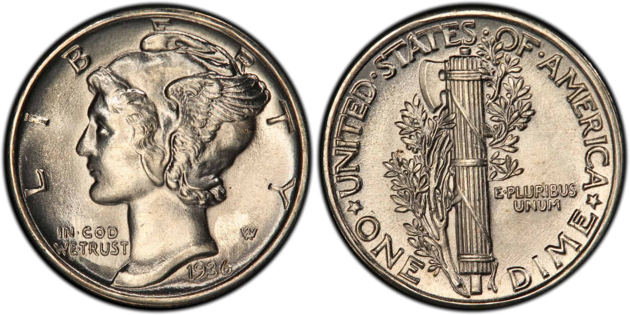 1936 No Mint Mark Dime Value