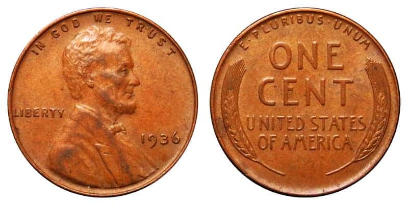 1936 No Mint Mark Wheat Penny Value